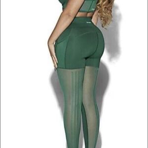 Adidas X IvyPark Green Mesh 3stripes TightsBottoms